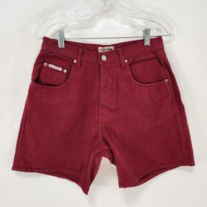 USA Vintage GUESS? AMERICAN TRADITION Red GORPCORE Bermuda Shorts Jean Size 29.